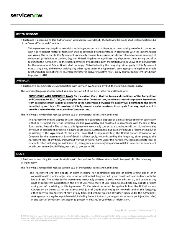 Subscription Service Agreement - Page 10